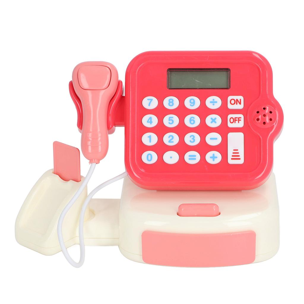 Kids Cash Register Toys Multifunction Puzzle Simulation Sound and Lights Calculator Cash Register Playset for Kids