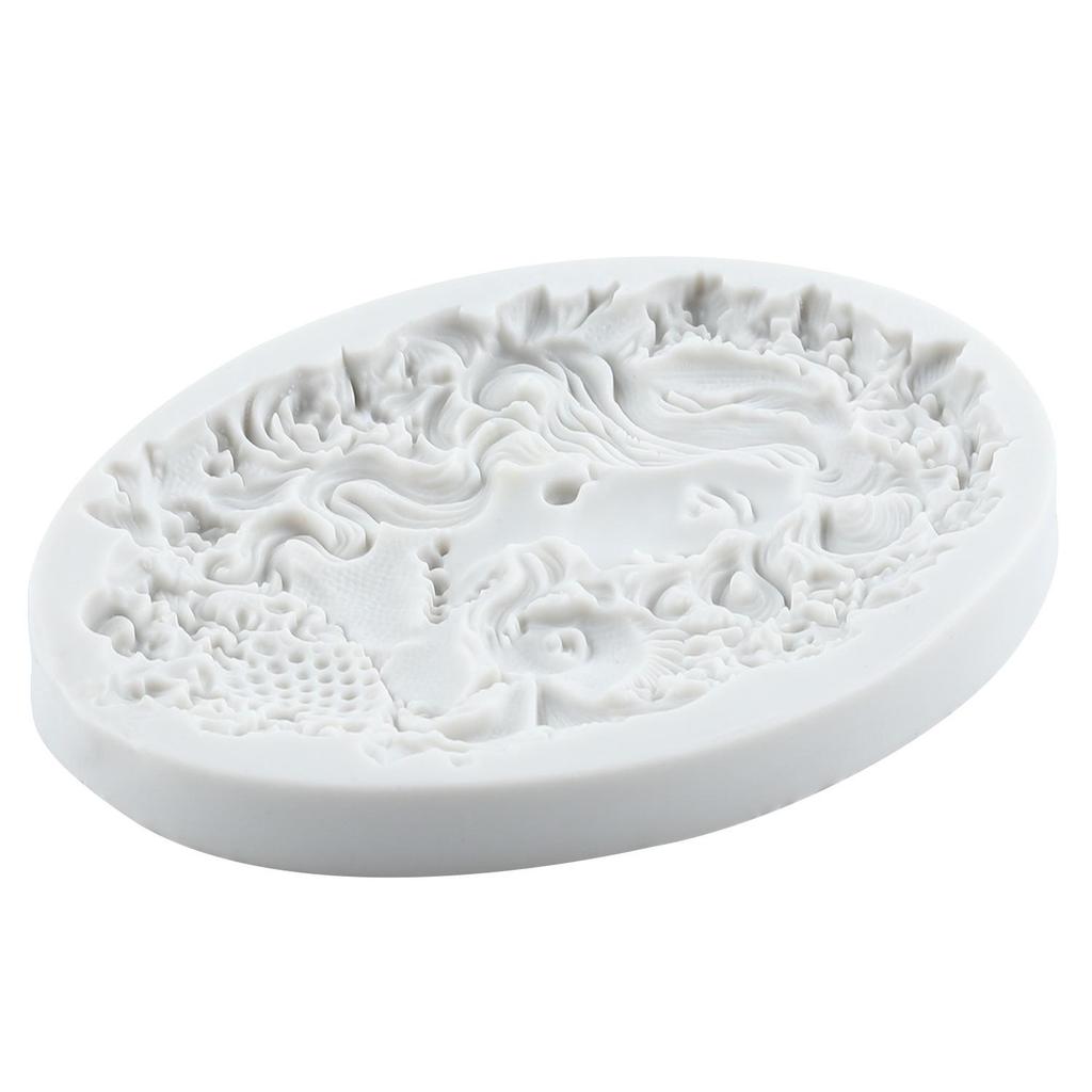 Mermaid Princess Silicone Molds Mermaid Princess Fondant Mold Cake Decorating Tools Cupcake Topper Candy Chocolate Gumpaste Mold
