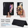 Fold7 Luxus Klapphandy Hülle für Samsung Galaxy Z Fold 7 6 5 4 3 5G Diamant Gitter Muster Leder Anti-Fall Schutz Hülle