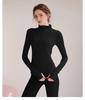 Women's Quick-Dry Half-Zip Yoga Top - Long Sleeve, Tight-Fitting Activewear