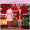 Elegant Pink And Red Christmas Bunny Costume For New Year Party Stage Performances