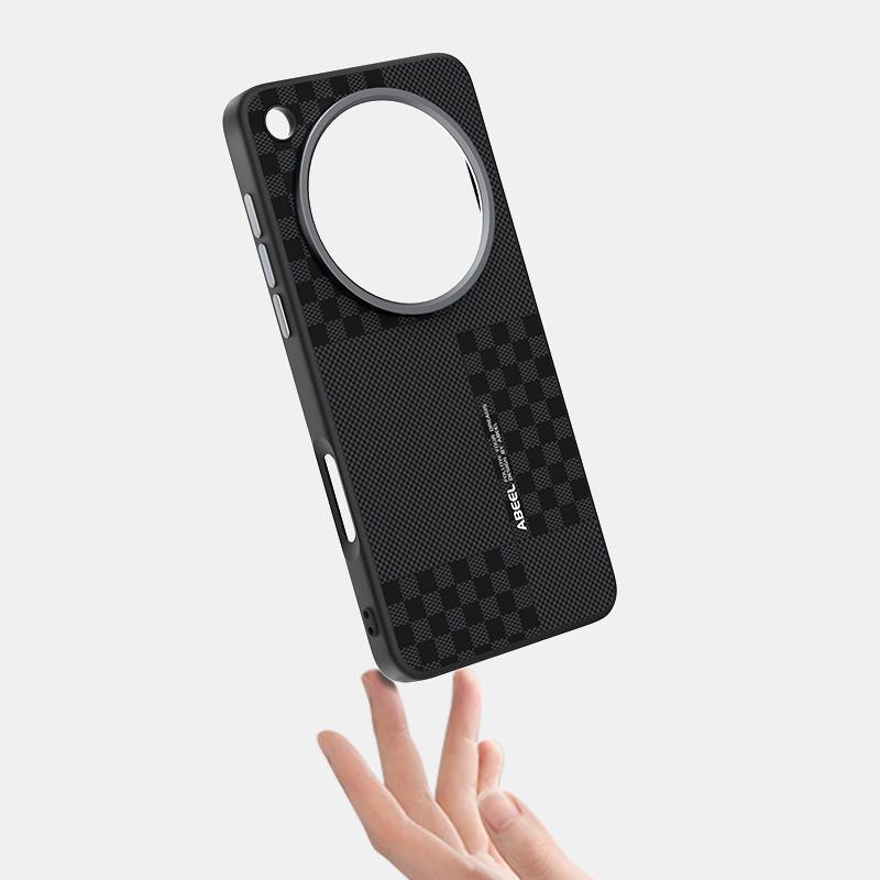 For OPPO Find X8 Ultra Case Magsafe Magnetic Wireless Charging Carbon Graid Pattern Camera Circle Mobile Phone Case