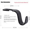 Amooca Car Seat Headrest Hook 4 Pack Hanger Universal Vehicle Car Storage Organizer for Handbag Purse Coat S Type Checkered Black