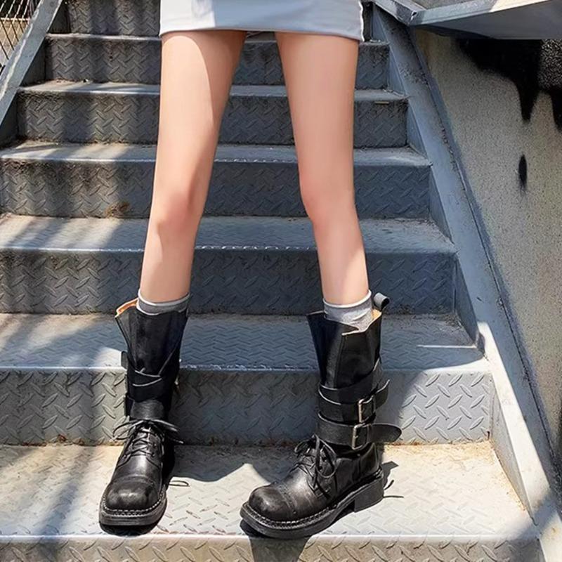 Autumn and Winter Women's Leather Shoes Comfortable and Soft Women's Shoes Non-slip Beef Tendon Soles Large Size Fashion Boots Women's Boots Retro