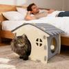 Felt Cat Sleeping Bed Foldable Cat Cat Sleeping and Playroom Cave Pet Accessories for Winter Travel Car Camping Desk