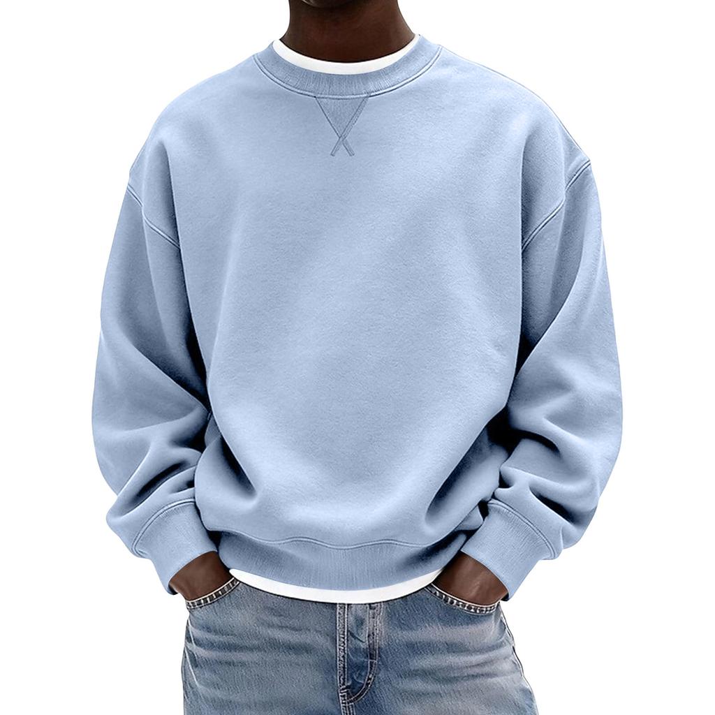 Men's Neck Sweatshirt for Winter Casual Daily Wear Pullover