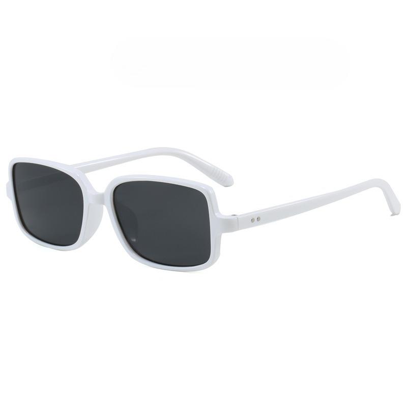 PC Square Frame Sunglasses Fashion Sun Protection for Outdoor Travel Vacation Trendy UV Blocking Lightweight & Durable