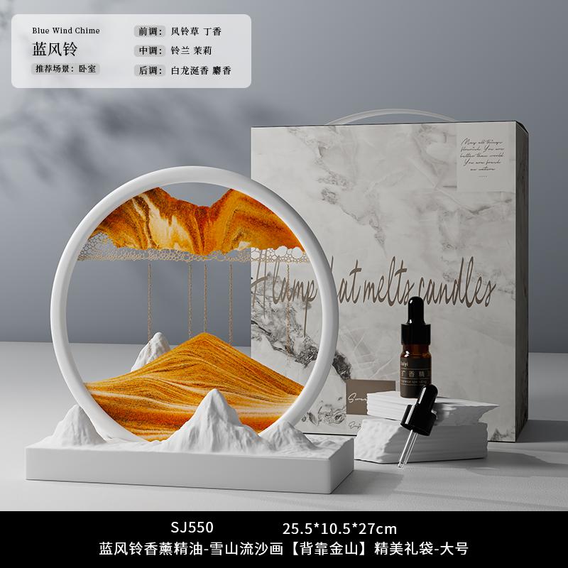 

Flowing Sand Hourglass Desktop Ornament,Stress-Relief Visual Art Piece for Living Room and Bedroom Decoration,Soothing Sandscape