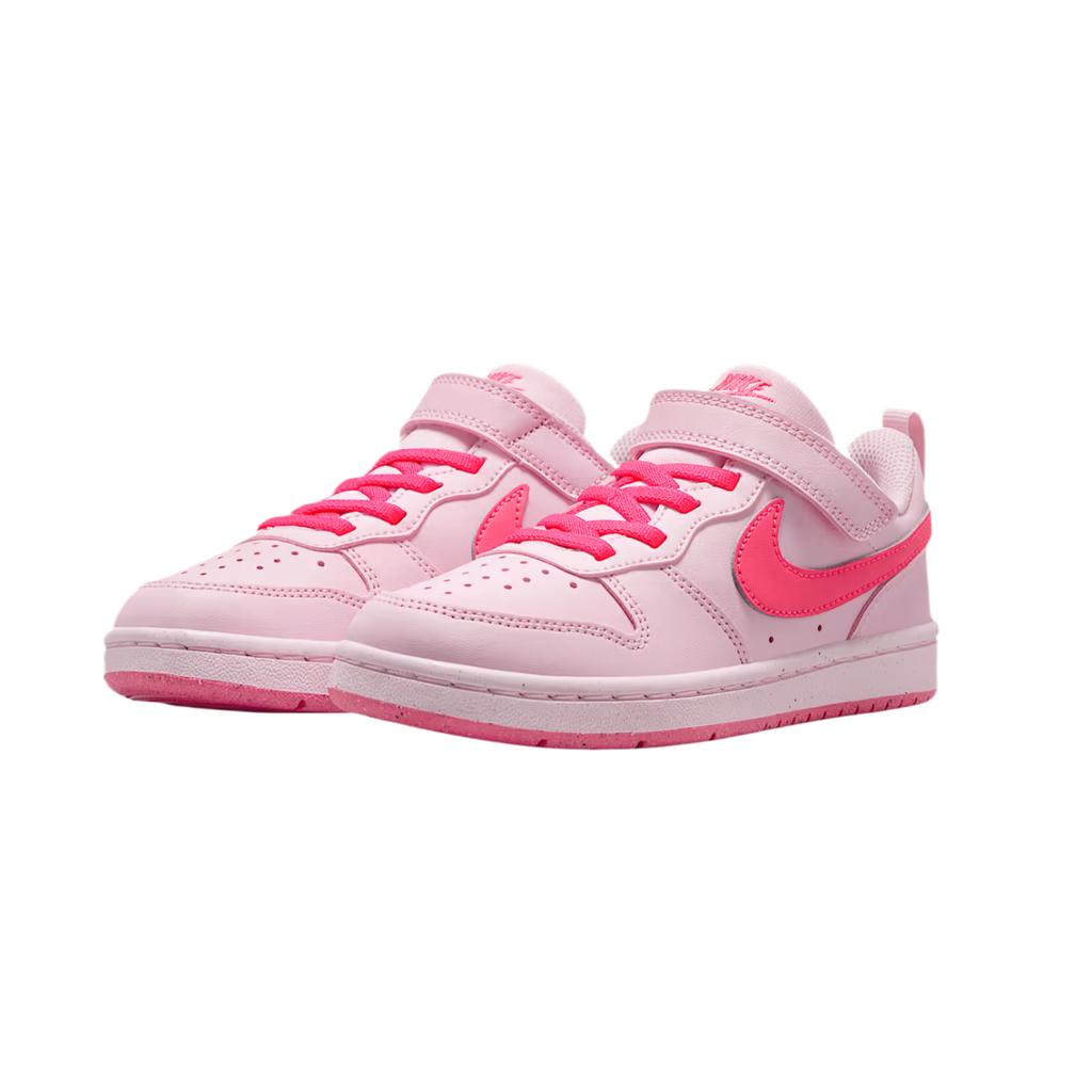 Nike Court Borough Low Recraft PS Pink Foam Kids Sneakers White Hyper-Pink IQ9226-663
