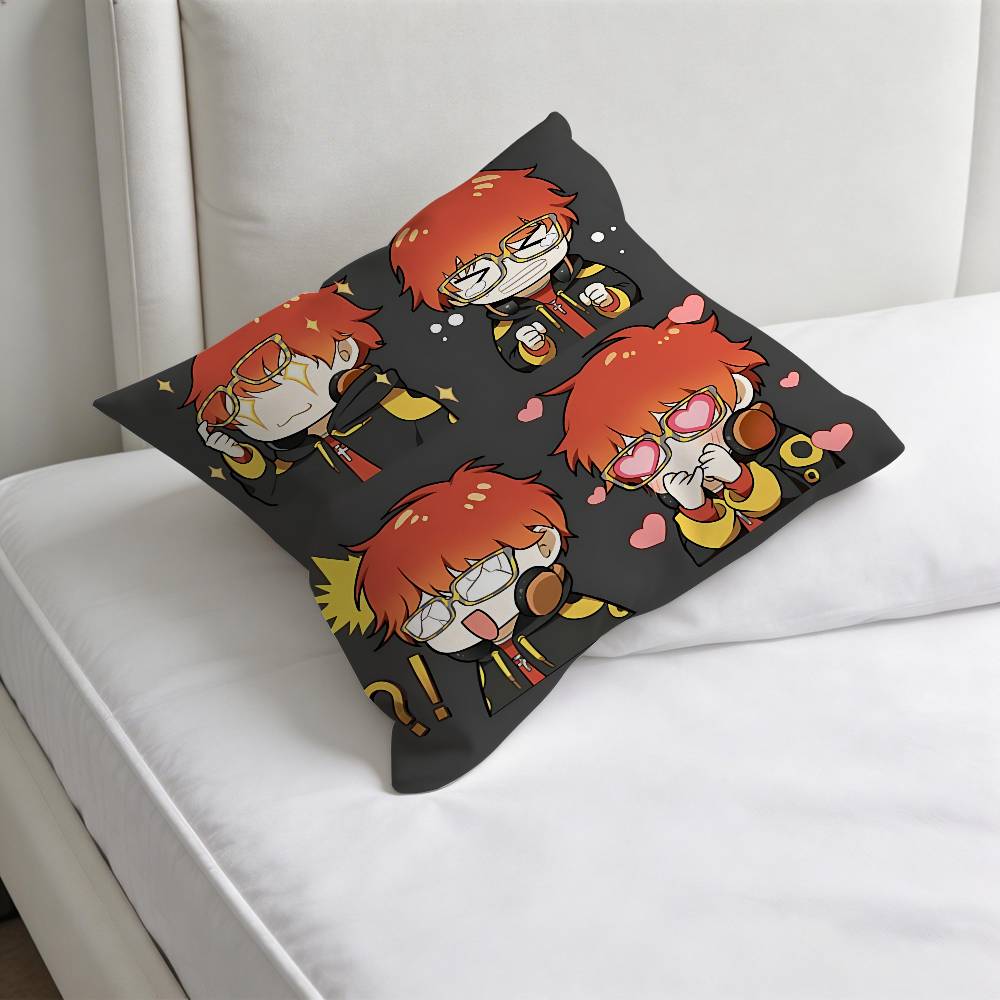 Mystic Messenger Luciel Square Pillow Case Soft Decorative Throw Pillow Cover for Home Sofa Bed
