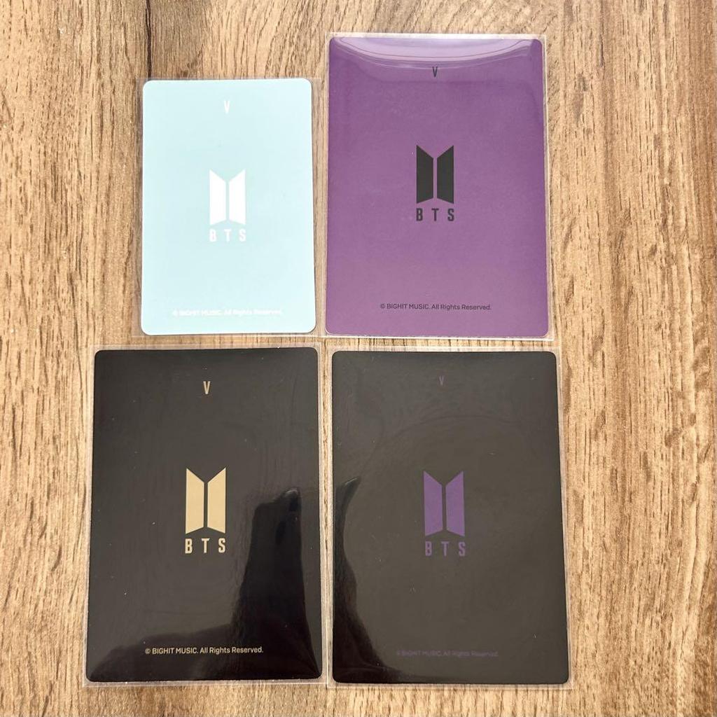 [USED] BTS MERCH BOX 6 9 10 11 V trading cards 4 pieces
