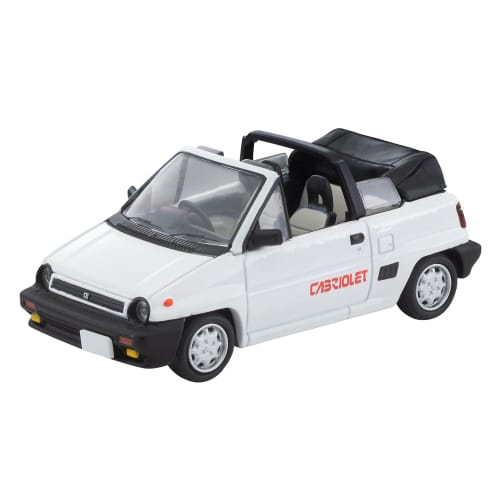 Tomytec Tomica Limited Vintage Neo 1/64 Scale LV-N262b Honda City Cabriolet (White, 1984 Model) - Finished Product