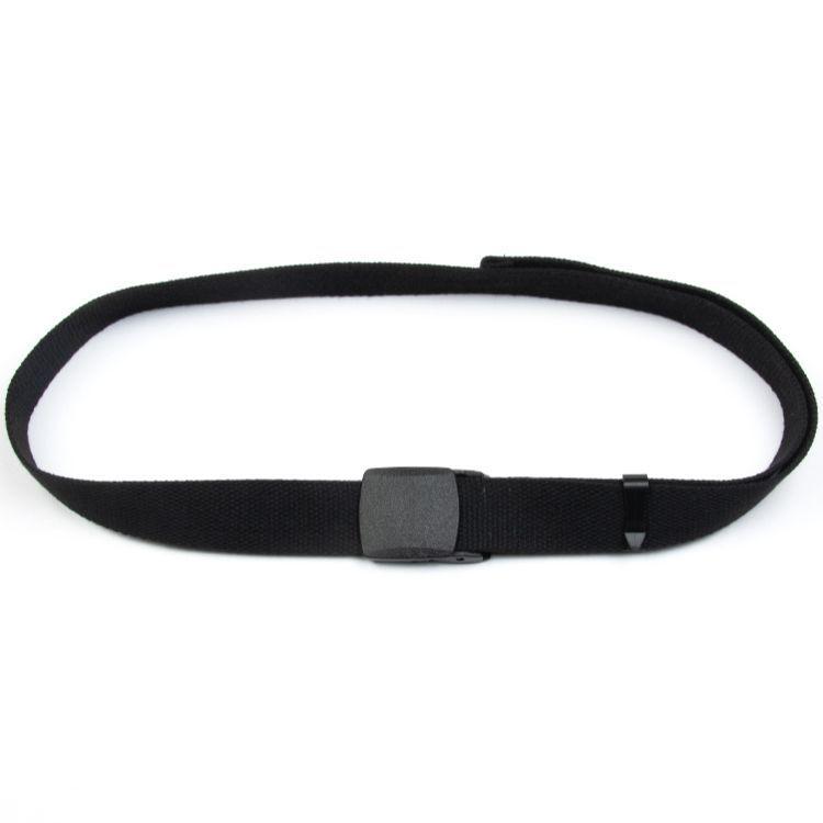 3.2cm Metal-Free Smooth Canvas Belt with Plastic Buckle for Student and Youth Jeans