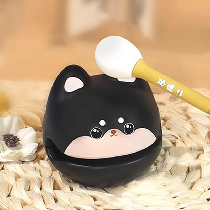 Wooden Fish Sound Percussion Instrument Ornament Lucky Wood Carving Ornament With Mallet Cat Shape Toy Random Blind Box