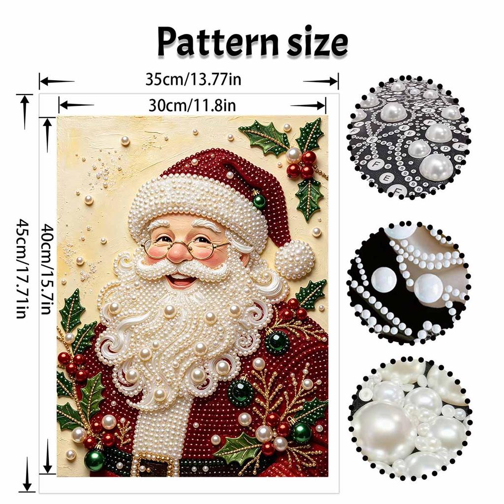 Weihnachts-Perlenmalerei-Set Handgemachtes DIY Weihnachtsmann Stechpalme Heimdekoration Malerei