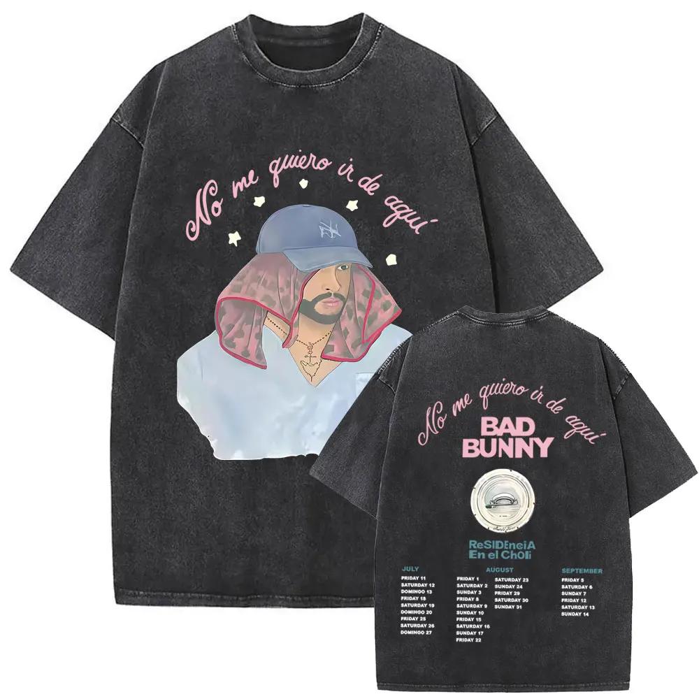 

Washed Vintage Rapper Bad Bunny Debi Tirar Mas Fotos DTMF Graphic T Shirt Men Women Fashion Pop Music T-shirt Streetwear 3XL