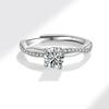 Women Moissanite Ring Love Intertwined Twisted Vine Design Diamond Ring Elegant Jewelry Gift For Her Anniversary