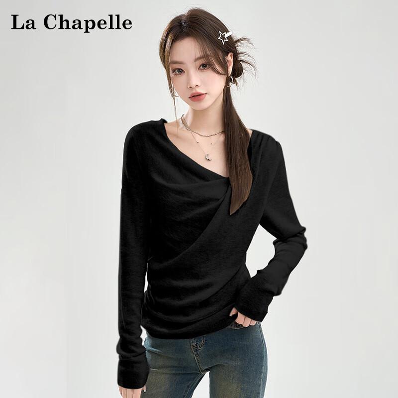 

Женский трикотажный топ La Chapelle с драпировкой, плиссировкой и облегающего кроя L