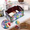 5D DIY Diamond Art Colored Pattern Wood Case Partial Drill Rhinestones Decorative Storage Box Crystal Mosaic Storage Container