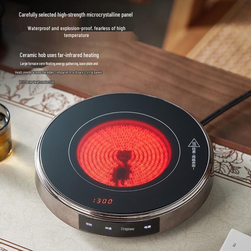 Yiceng Electric Ceramic Stove & 1.1L Glass Teapot Set