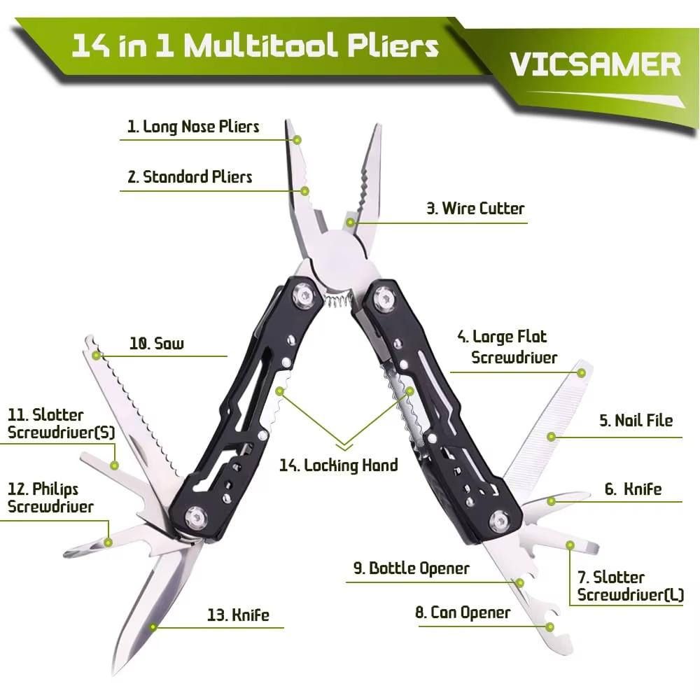 Multifun Ctional Folding Ppliers Professional Portable Pliers Tools Foldable Tools Convenient Emergency Multi Functional Tool
