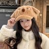Angry Dog Winter Plush Baseball Cap With Warmth For Girls