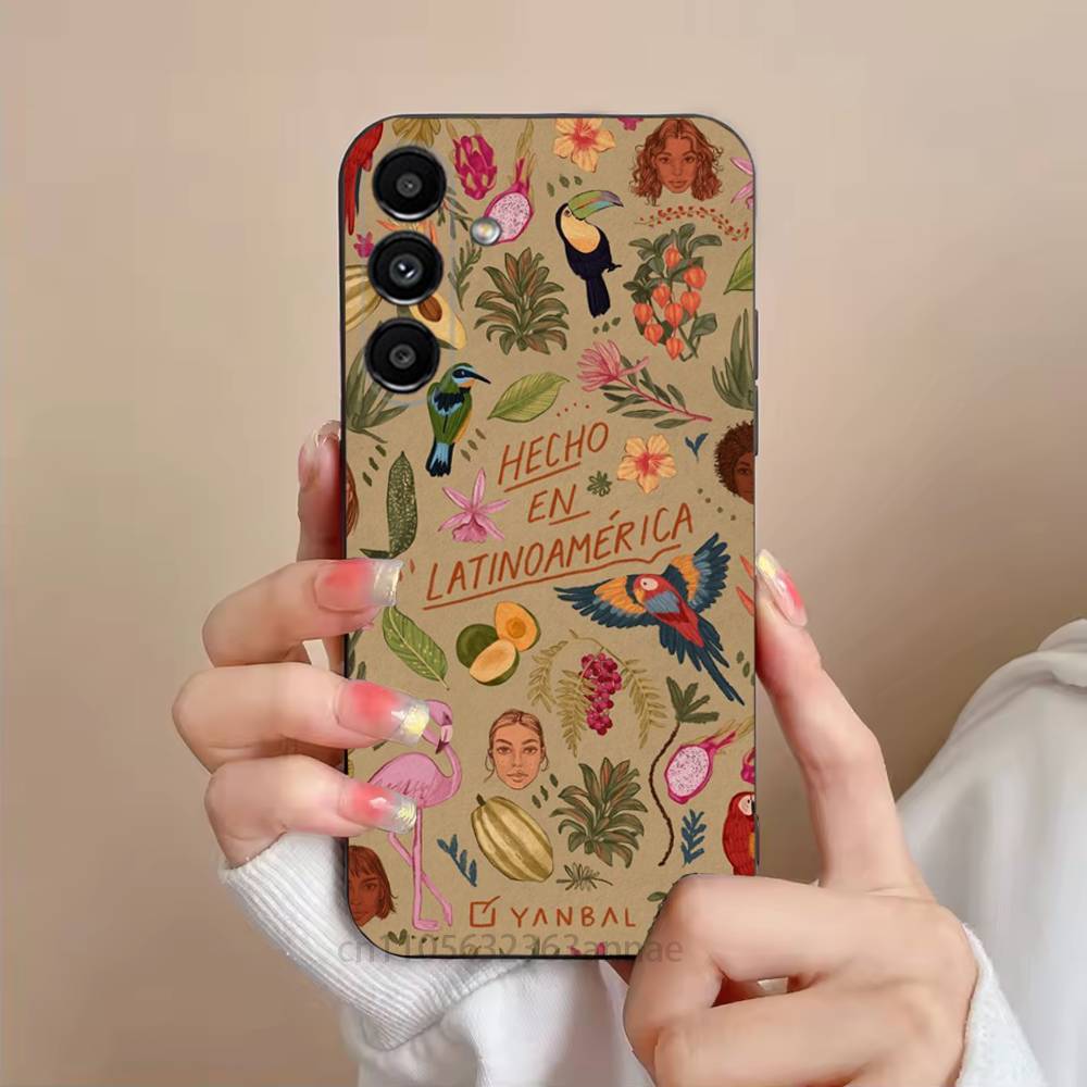 Aesthetic Art Venezuela Phone Case For Samsung S25,24,23,22,21,S20,Ultra,Plus,FE Black Soft Cover