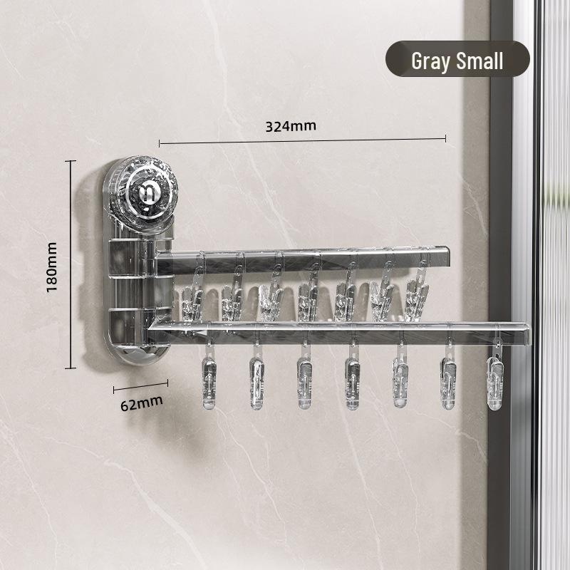 

Настенная складная сушилка для носков и нижнего белья с присосками и мульти-зажимами для использования на балконе