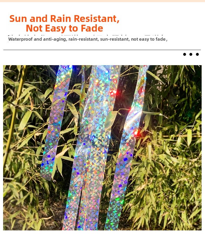50/80M Reflective Bird Repellent Fright Tape Anti-bird Laser Flashing Tape Double-sided Deter Pigeons Crows Birds Ribbons