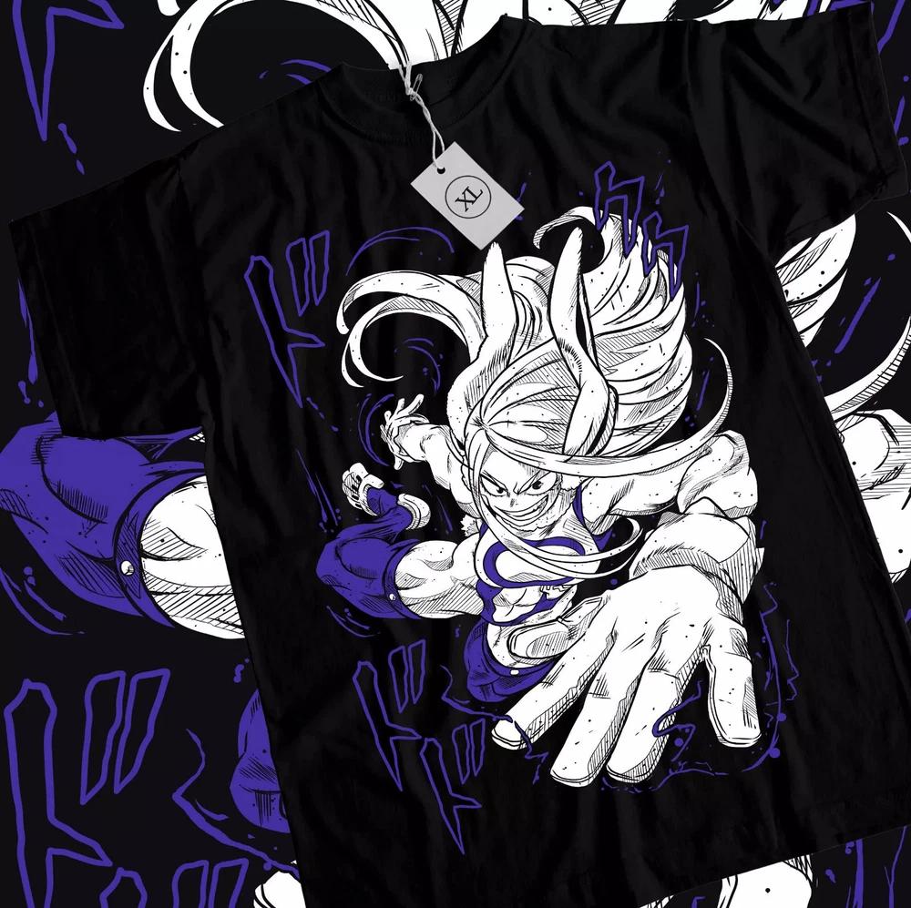 Rabbit Hero TShirt My Hero Academia Mirko Rumi Usagiyama Anime Shirt Black S