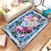 Pink Cowboy Boots and Hat Area Rug Western Floral Print Carpet Boho Cowgirl Home Decor Floor Mat for Living Room Bedroom