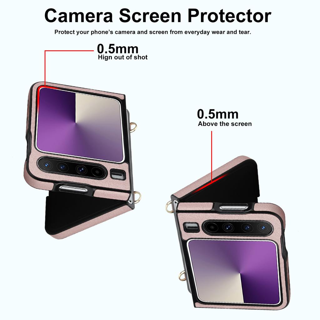 New Fashion Classic Folding Phone Case With Strap Shockproof Protective Cover for Samsung Huawei Oppo