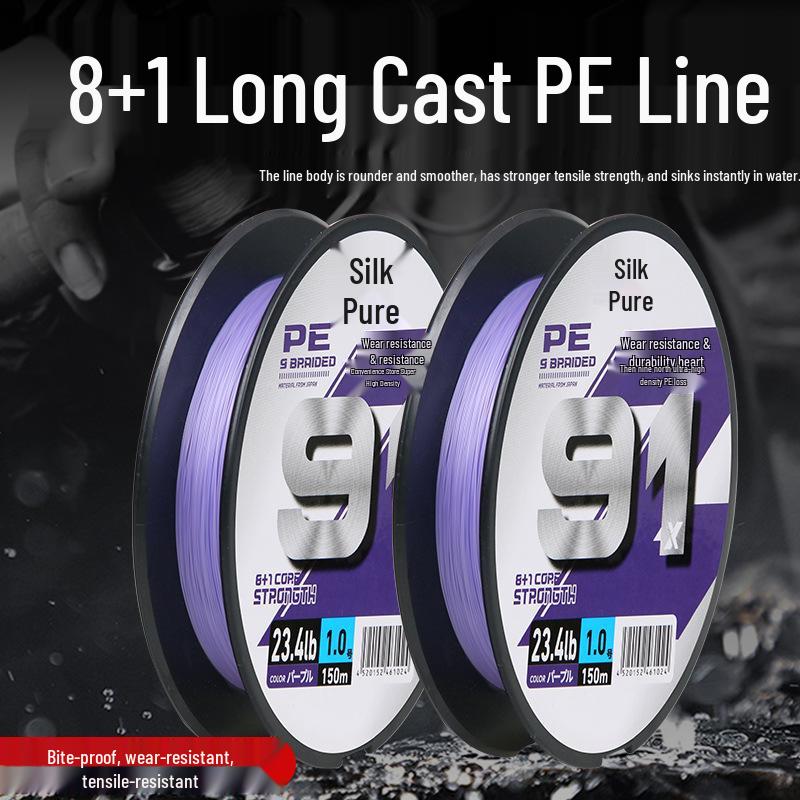 

91 Lure 9-Braid Dyneema PE Fishing Line - Super Strong Long Cast #1.0