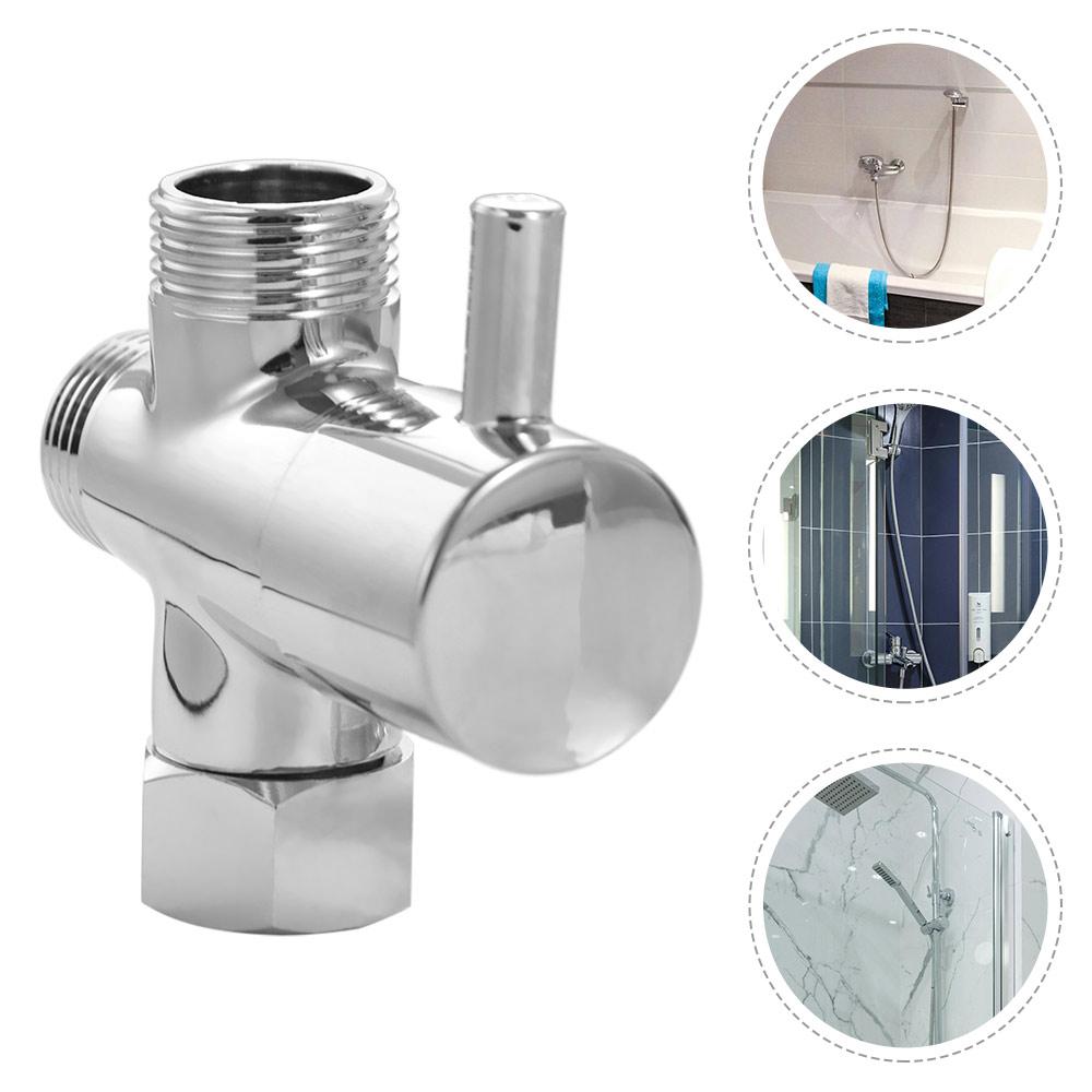 Three Function 3 Way Shower Head Diverter Valve G1/2 Shower Tap Connector  Bathroom