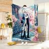 Anime A-AfterS theS RainS Throw Lightweight 240g Flannel Blanket Soft Skin-friendly for Summer Cooling