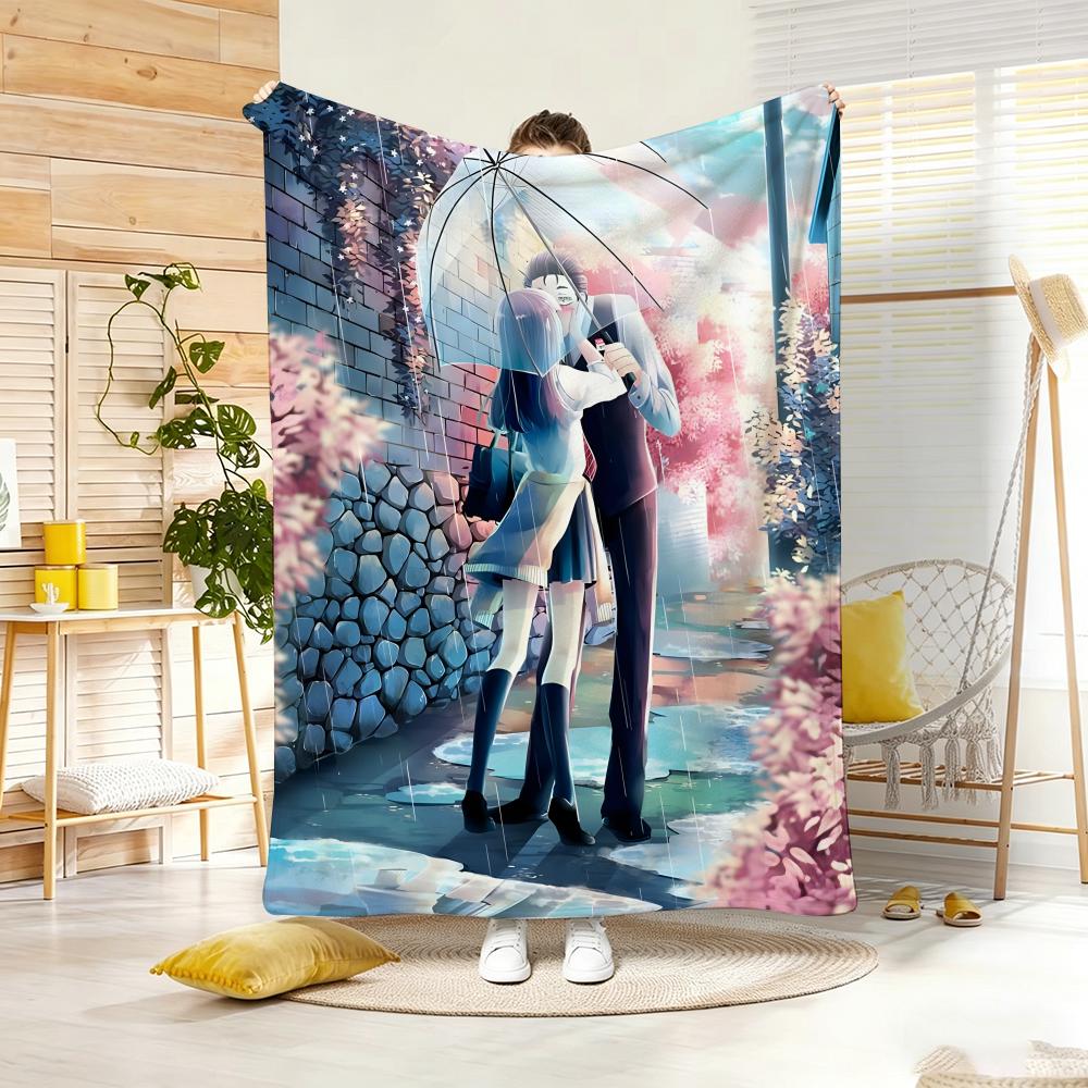 Anime A-AfterS theS RainS Throw Lightweight 240g Flannel Blanket Soft Skin-friendly for Summer Cooling