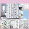 Peva Shower Curtain Mold Proof Modern Bathroom Divider With Hooks For Home Use