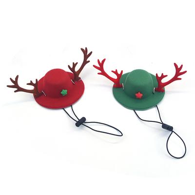 Reindeer Antler Headband for Pets Adjustable Christmas Costume Hat Cat Kitten Festive Photo Prop Animal Party Decoration
