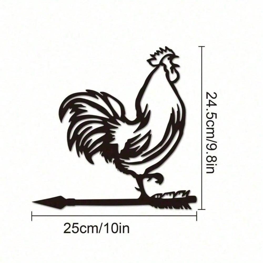 Black Iron Animal Silhouette Wall Art, Rustic Farmhouse Decor for Outdoor Garden Patio Yard, Metal Wall Hanging, Country Cottagecore Accents