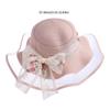 French Style Beach Straw Hat Big Brim Women's Sun Hat Fashion Lace Bow Straw Hat  Outdoor