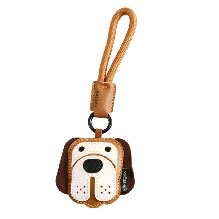 Fashionable Bulldog Leather Soft Practical Keyring Bag Pendant Cartoon Animal Key Holder Stylish Gift for Dog Lover