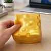 Angstlindernde Sensorik-Spielzeuge Goldener Käse Stressball, Riesiger Würfel zum Kneten Taktil Simulierte Lebensmittel Quetschspielzeug zur Reduzierung & gegen Langeweile Tragbarer Linderer
