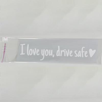 Car Mirror Stickers Car Window Decals for Women I Love You Drive Safe Emblem Labels for Truck Bumper Vehicles Exterior Decor