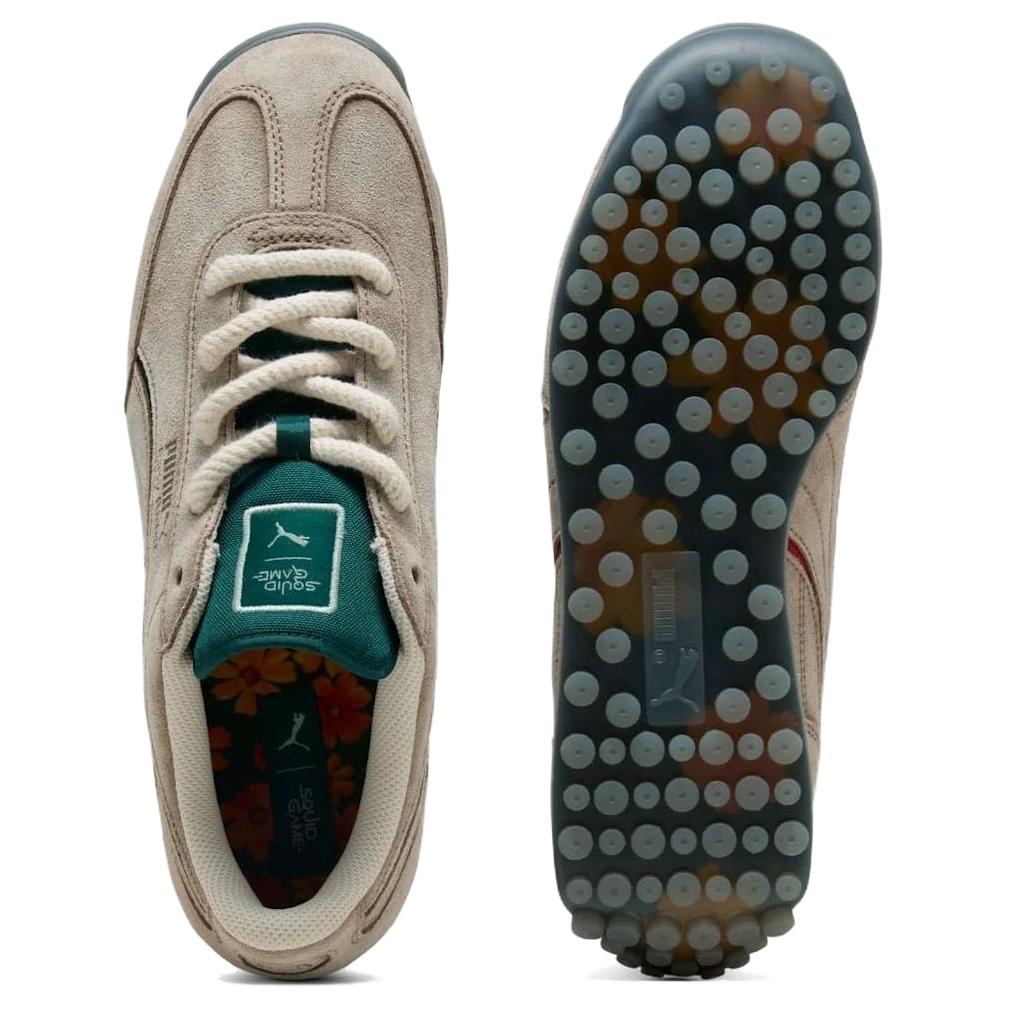 Squid Game X Puma Easy Rider Alpine Snow Dark Myrtle Unisex Sneakers Cream Club-Red 403643-01