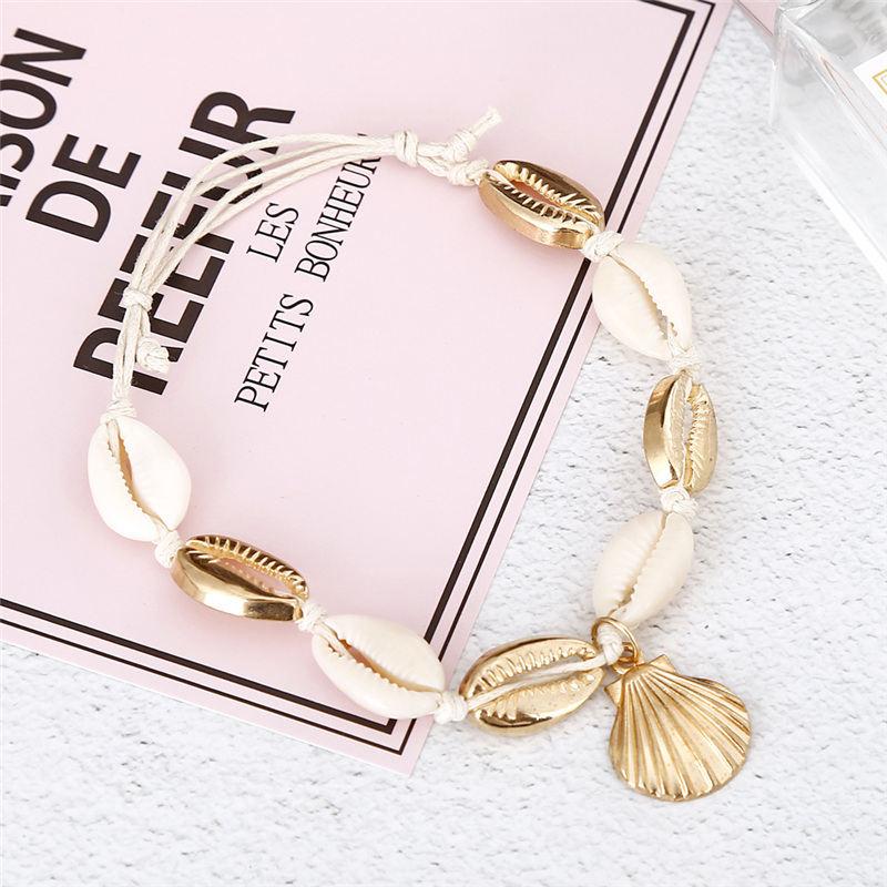 Natural Shell Conch Rope Anklets For Women Foot Jewelry Summer Beach Barefoot Bracelet Ankle on Leg For Women