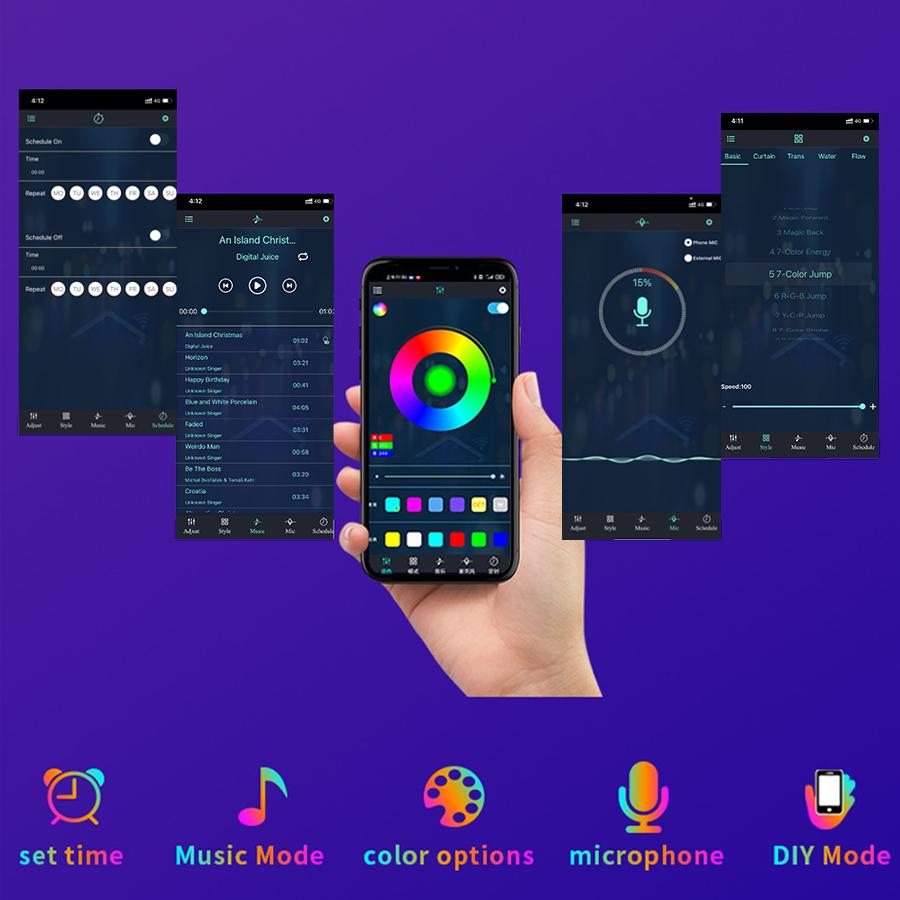 Strip LED Light Bluetooth RGB Led Ribbon 24V 5050SMD LED Tape 10m-25m Diode Tape Lights For Room Decor TV Backlight 3D Printer