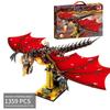 Smaug Assembly Dragon Building Block Toys Model Ornament With Movable Wings