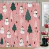 Spring Flowers And Butterflies Theme Shower Curtain, Bathroom Curtain, Floral Shower Curtain, Home Decoration Curtain With Hooks