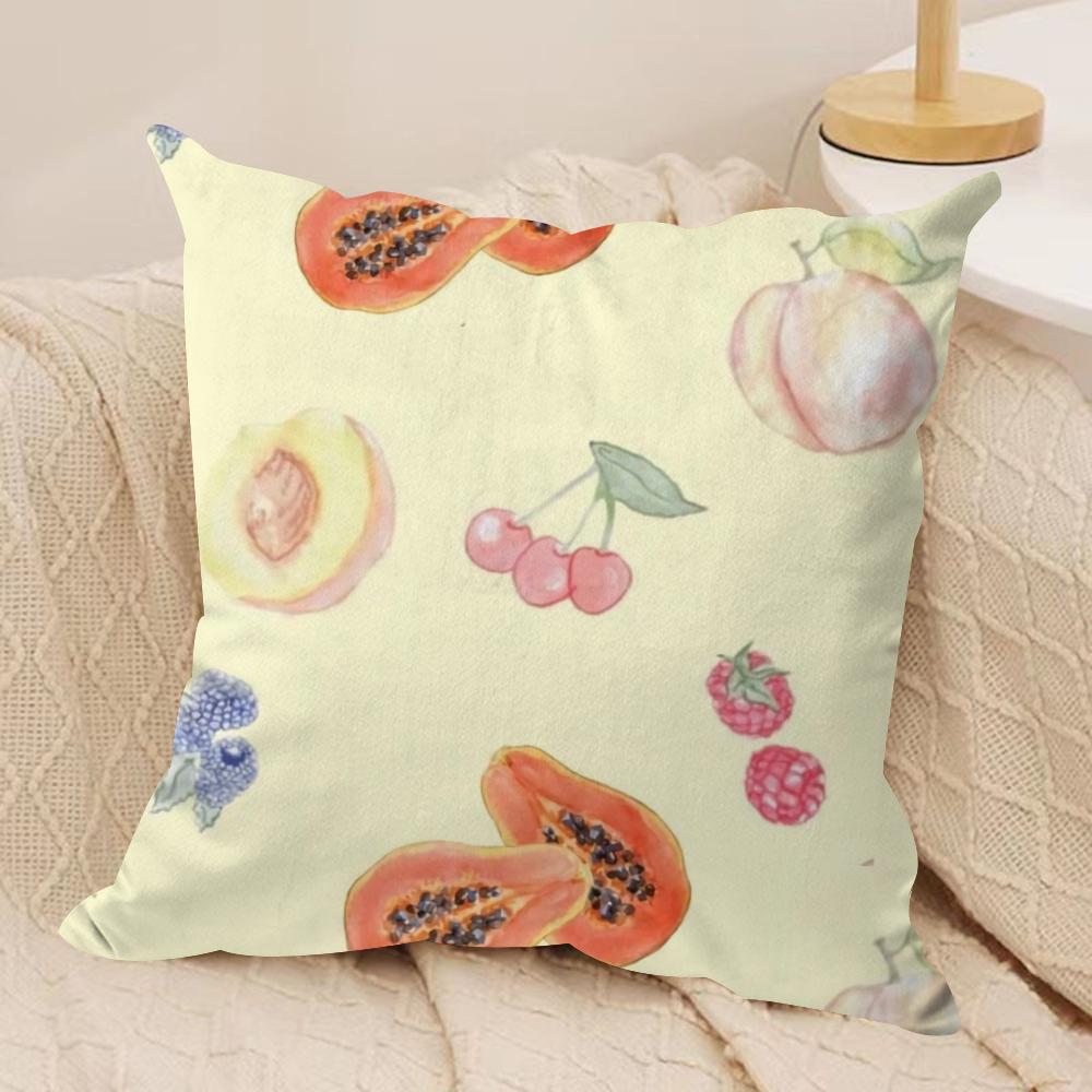 Summer Berries D-Djerf Avenue Cushion Cover Soft Plush Double-Sided Pillow Cover Cozy Sofa Cushion Case Living Room Home Gift
