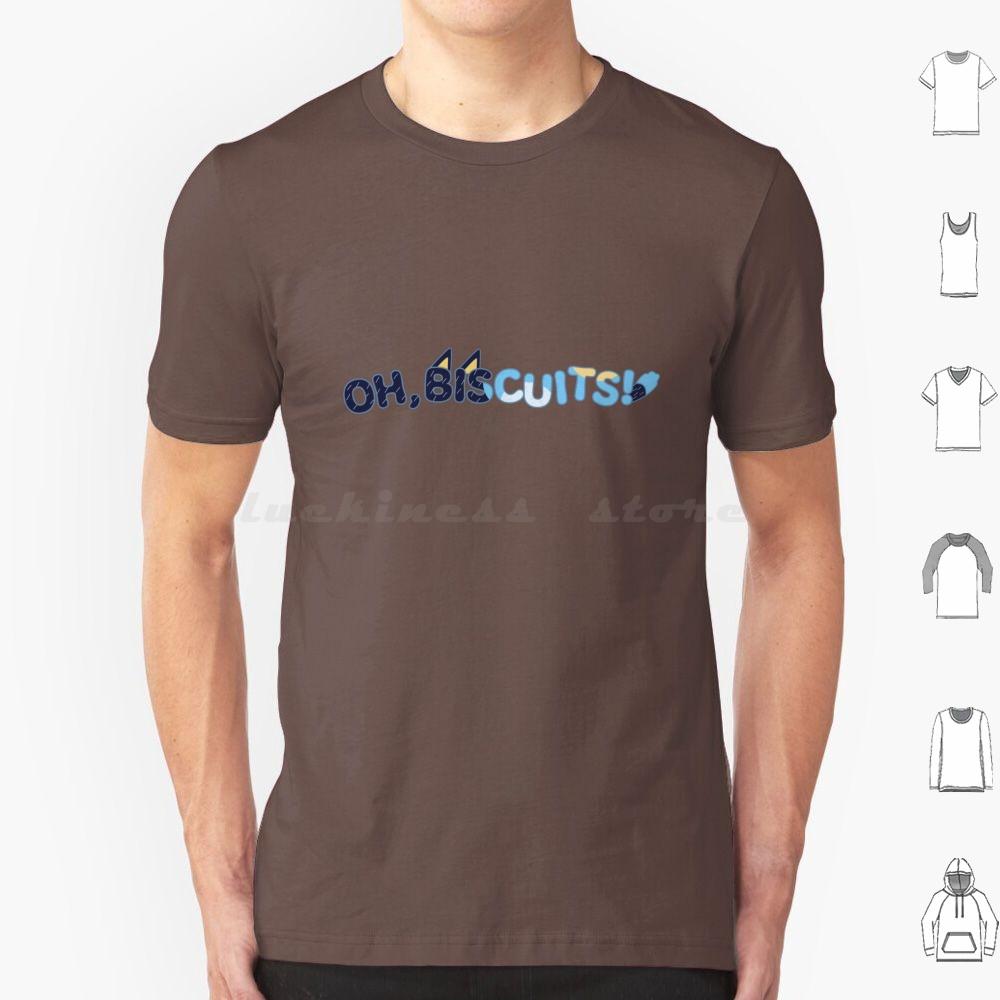 Oh Biscuits T Shirt Cotton Men Women DIY Print Bandit Oh Biscuits Biscuits Kids Tv Australian Chilli Bingo Blue Dog Puppy